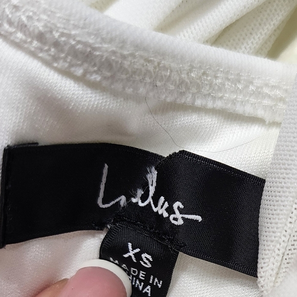 Lulus Gorgeous Fantasy White Mesh Ruched Off-the-Shoulder Jumpsuit XS Wedding - Picture 11 of 11